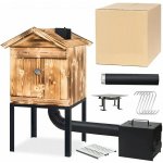 TopKing Zahradní dřevěná udírna s oplechovanou střechou 162 cm - TOPAGD – Zboží Dáma