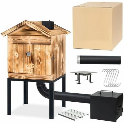 TopKing Zahradní dřevěná udírna s oplechovanou střechou 162 cm - TOPAGD – Zboží Dáma