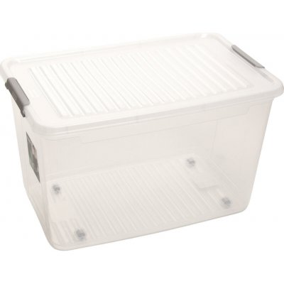 KEEEPER box úložný 56l, 59x38x35,5cm, víko, klip, kolečka, PH – Zboží Dáma