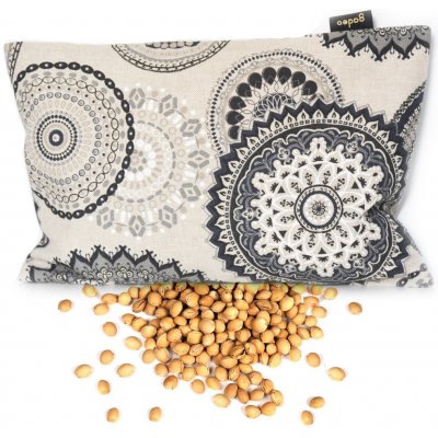 GADEO nahřívací třešňový polštářek MANDALA šedá 18x28 cm – Sleviste.cz