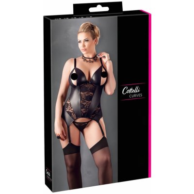 Cottelli Květinkový dámský top na plnější postavu – Zboží Dáma