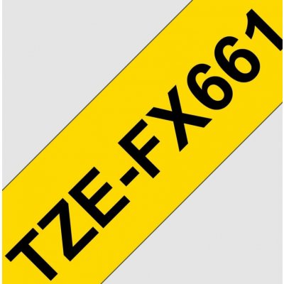BROTHER TZE-FX661, žlutá / černá, 36mm TZEFX661 – Zboží Živě