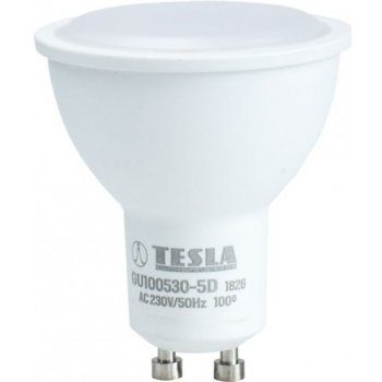Tesla LED žárovka GU10 5W stmívatelná LED žárovka , GU10, 230V, 5W, teplá bílá, 400lm, 3000K, stmívatelná