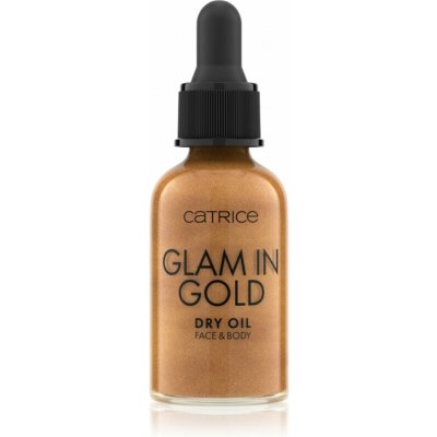 Catrice Glam In Gold Dry Oil třpytivý suchý olej na obličej a tělo 010 Stay Golden! 30 ml – Hledejceny.cz