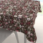 Biante bavlna čtvercový ubrus Sandra SA-740 Luční kvítí na temně hnědém 50x50 cm – Zbozi.Blesk.cz