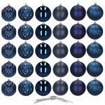 SPRINGOS Vánoční baňky modré mix 8cm sada 30ks CA0873-XG – Zboží Dáma