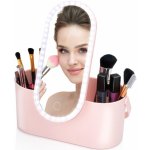 Touch Of Beauty Make Up Organiser with LED Mirror Růžová – Hledejceny.cz