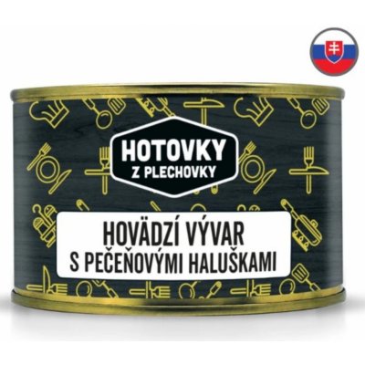Hotovky z plechovky Hovězí vývar s játrovými knedlíčky 400 g – Zboží Dáma Hotovky z plechovky Hovězí vývar s játrovými knedlíčky 400 g – Zboží Dáma