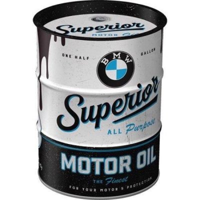 Postershop Plechová kasička barel: BMW Superior Motor Oil