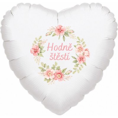 Balonky.cz Svatební balónky květinový věnec růžový Hodně štěstí – Zboží Mobilmania