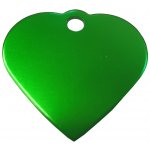 Bafpet Oboustranná psí známka srdíčko Zelená 2,1 x 2,2cm 03M – Hledejceny.cz