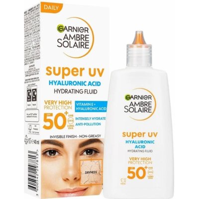 Garnier Ambre Solaire Sensitive Advanced Face SPF50+ krém na obličej s kyselinou hyaluronovou 40 ml – Zboží Dáma