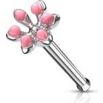 Šperky4U piercing do nosu kytička N0128-P – Zboží Dáma