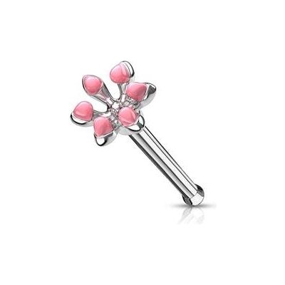 Šperky4U piercing do nosu kytička N0128-P – Zboží Dáma