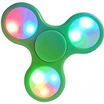 Fidget Spinner s LED osvětlením zelený