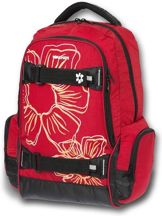 Walker batoh Flower červená