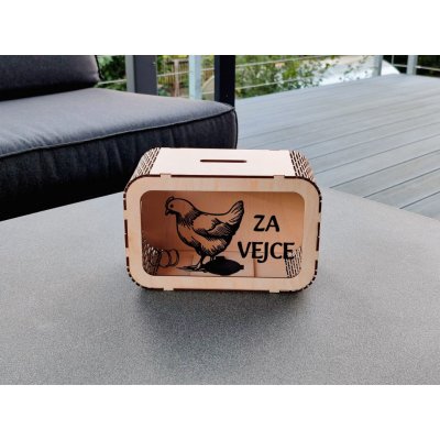 Dřevěná pokladnička Za vejce D-decor – Zboží Dáma
