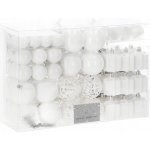 SPRINGOS Maxi 100 dílná sada vánočních ozdob bílá se šiškami CA0858-XG – Sleviste.cz