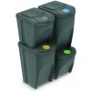 Koš Prosperplast Sortibox Systém třídění odpadu Recyklace 2x25L 2x35L Šedý