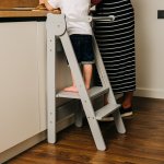 Family scl Skládací dětská učící věž Šedá – Sleviste.cz