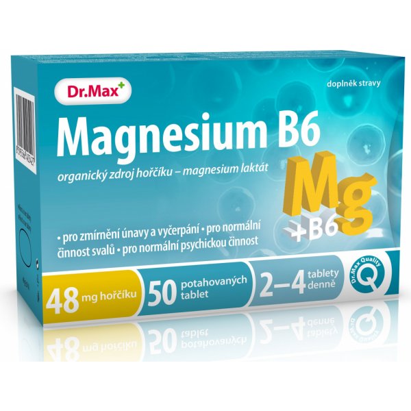 Dr.Max Magnesium B6 50 tablet od 79 Kč - Heureka.cz