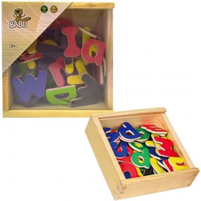 Babu magnetky písmena dřevěné 52 ks – Zboží Dáma