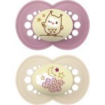 Mam dudlík night box holka 2 kusy růžová/béžová – Zboží Dáma