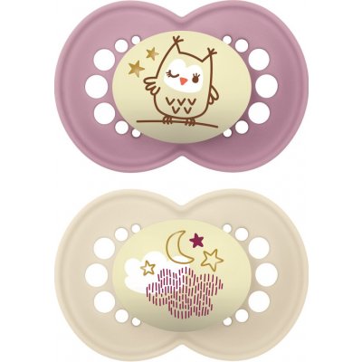 Mam dudlík night box holka 2 kusy růžová/béžová – Zboží Dáma