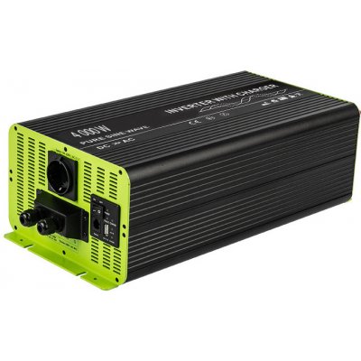 Kosun Měnič napětí výkon 4000W čistý sinus UPS DC48V/AC230V USB černo-zelený KOS4000-48 – Zbozi.Blesk.cz