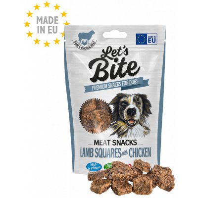 Brit Let's Bite Meat Snacks Lamb Squares with Chicken 80 g