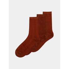 Only sada tří párů ponožek Abarna hnědých