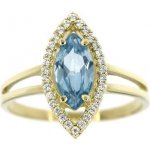 Zlatnictví U Kostela Dámský zlatý prsten s modrým kamenem 85žm – Hledejceny.cz