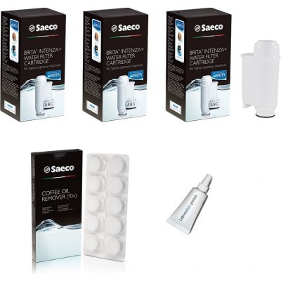 Saeco / Philips Brita Intenza+ 3 ks CA6704/99 čisticí tablety do spařovací jednotky + Saeco mazivo pro spařovací jednotku