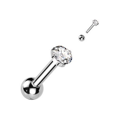 Šperky4U cartilage piercing do ucha, zirkon CP1012-3-C – Zboží Dáma