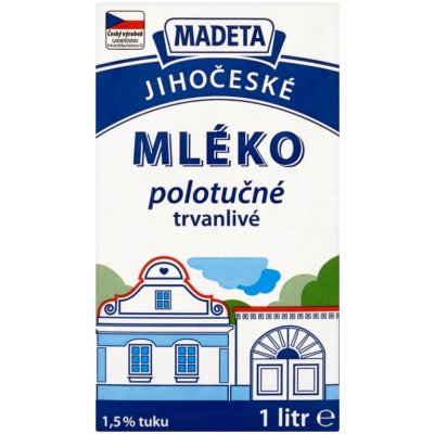 Madeta Trvanlivé polotučné mléko 1 l – Hledejceny.cz