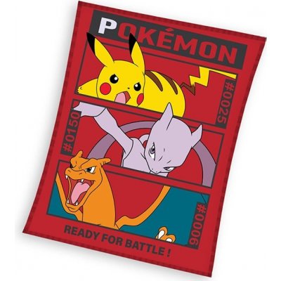 Carbotex Dětská deka Pokémon Pikachu MewToo a Charizard – Zboží Mobilmania