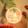 Vánoční osvětlení ROSNEK LED 3D Veselé Vánoce Okno Světlo Vánoční okno Deco Závěsný řetězec světel