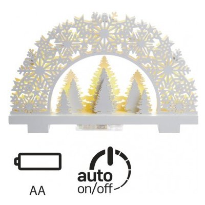Stojan na vánoční stromek LED 32×20 cm 2× AA teplá bílá čas.