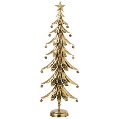 Zlatý veliký kovový stromek s rolničkami Christmas Tree XL – 25*13*78,5 cm - J-Line by Jolipa – Hledejceny.cz