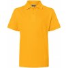 Dětské tričko dětské triko s límečkem premium JAMES NICHOLSON JN070K GOLD YELLOW