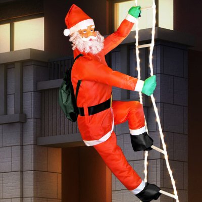 Goleto Santa Claus na žebříku 120 LED 240 cm – Hledejceny.cz
