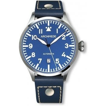 Archimede Pilot 42 D BL černý řemen modré prošití