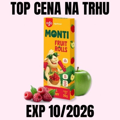 Ogo Monti Ovocná trubička Jablko & Malina 30 g – Hledejceny.cz