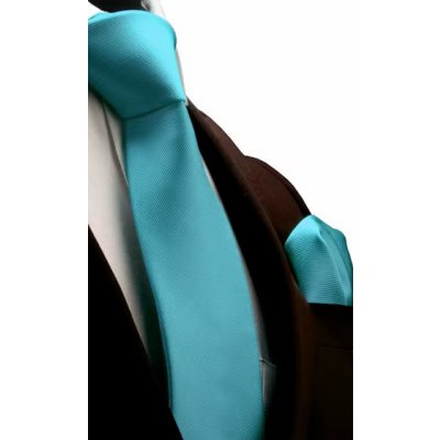 Amparo Miranda Kravata a kapesníček 7085 tyrkysová – Sleviste.cz