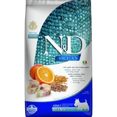 N&D Ocean Dog Adult Mini Low Grain Codfish & Orange 2,5 kg – Zbozi.Blesk.cz