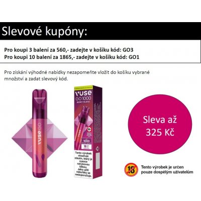 Vuse GO 1000 Pen Berry Blend 18 mg 1000 potáhnutí – Sleviste.cz
