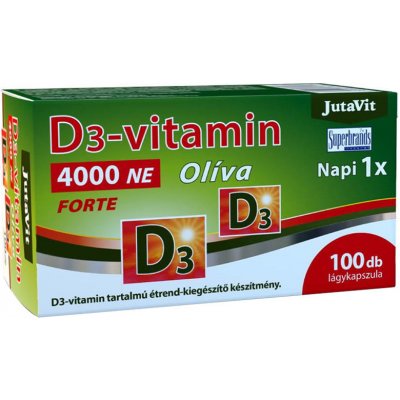 JutaVit Vitamin D3 4000 IU Olive Forte 100 kapslí – Hledejceny.cz