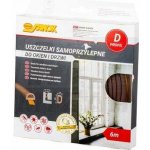 Vorel TO-76762 Těsnění do oken a dveří samolepící 9 x7,4 mm TYP D 6m hnědé – HobbyKompas.cz