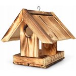 BerryHome Opalované dřevěné krmítko pro ptáky s otvorem 32 × 30 × 27 cm – Hledejceny.cz