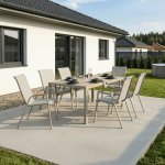 Autronic Zahradní židle DUNES béžová kovová se síťovinou – Hledejceny.cz